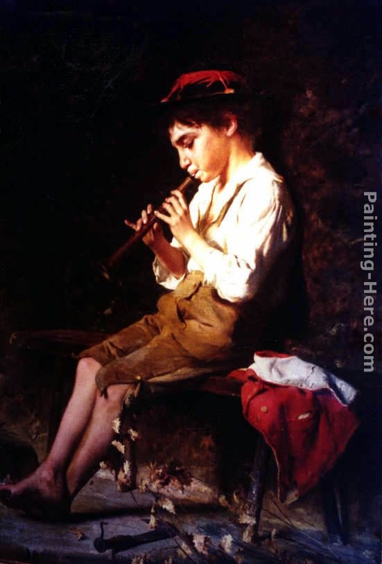Luigi Bechi Boy with Recorder